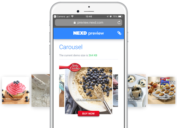 nexd carousel ads example product guide